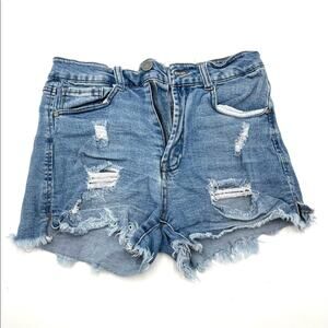 BLACK LABEL C'EST TOI denim jean short  light wash size MEDIUM